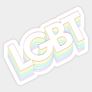 LGBT Retro Typography Design Sticker